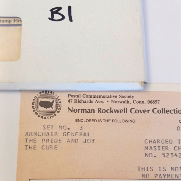 Norman Rockwell Collection 3 Stamped Envelopes - Picture 6 of 6